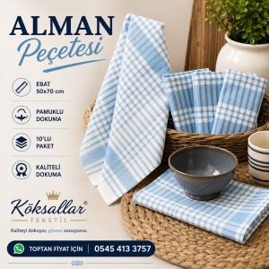Alman Peçetesi 10'lu Paket Turkuaz